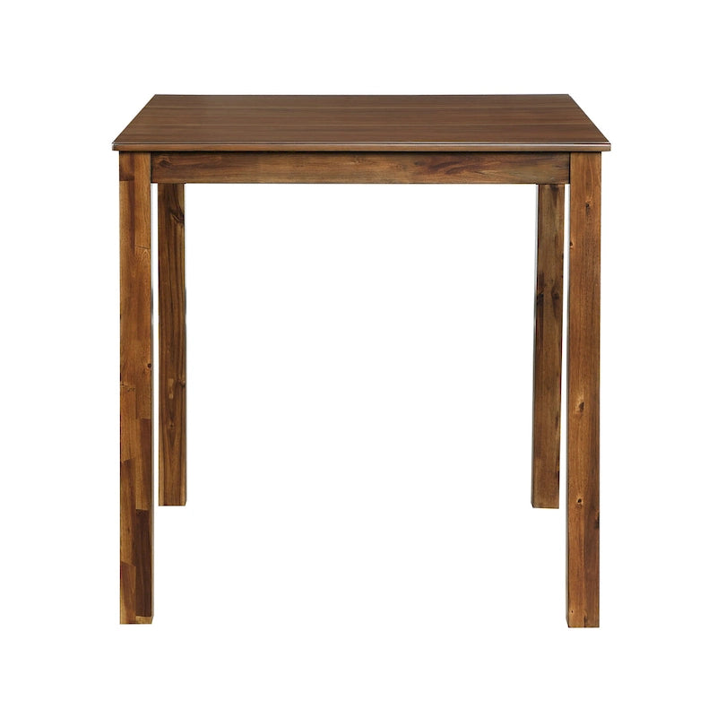 Ensemble de salle à manger 5 pièces à hauteur de comptoir, Meubles de cuisine en bois avec table carrée et 4 chaises