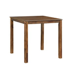 Ensemble de salle à manger 5 pièces à hauteur de comptoir, Meubles de cuisine en bois avec table carrée et 4 chaises