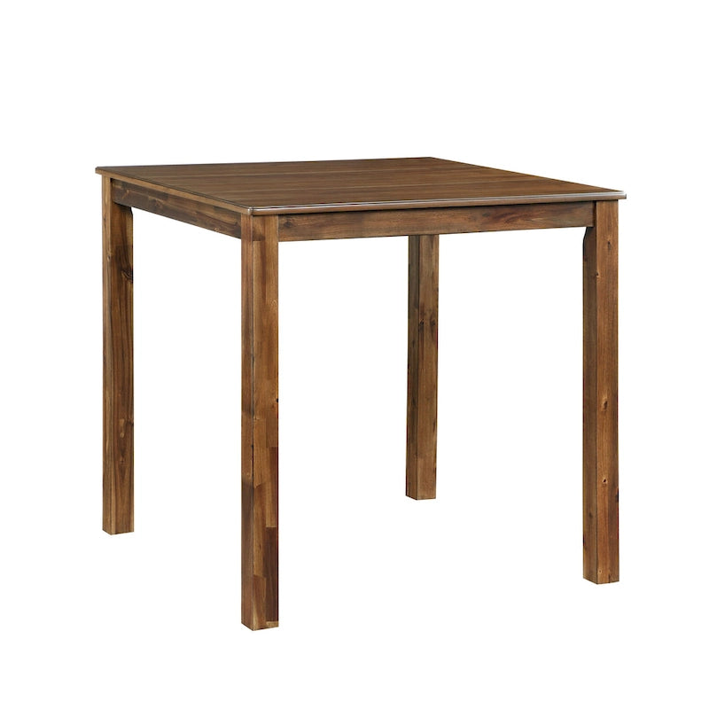 Ensemble de salle à manger 5 pièces à hauteur de comptoir, Meubles de cuisine en bois avec table carrée et 4 chaises