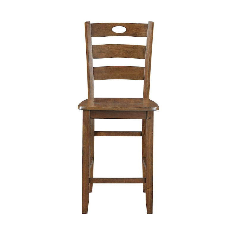 Ensemble de salle à manger 5 pièces à hauteur de comptoir, Meubles de cuisine en bois avec table carrée et 4 chaises