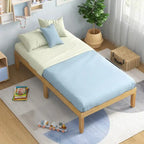 Cadre de lit plateforme en bois – Lit simple/double/queen, dégagement sous le lit de 26,7 cm