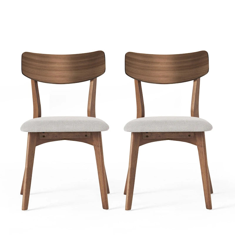 Lot de 2 chaises de salle à manger en bois beige clair, chaises d'appoint, chaises de bureau