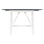 Ensemble de table à manger et 2 chaises en bois blanc 3 pièces à hauteur de comptoir avec rallonge à rabat