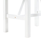 Ensemble de table à manger et 2 chaises en bois blanc 3 pièces à hauteur de comptoir avec rallonge à rabat