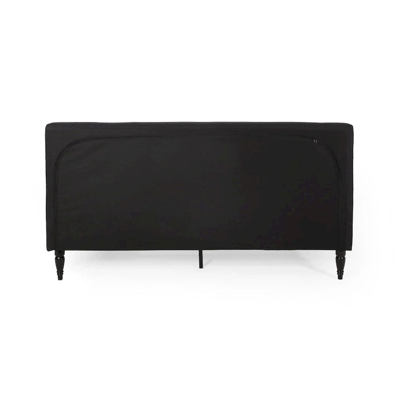 Lit plateforme king tapissé Atterbury – Meuble de chambre moderne