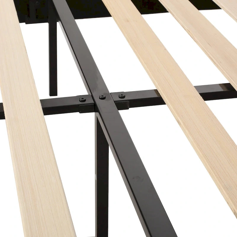 Lit plateforme king tapissé Atterbury – Meuble de chambre moderne