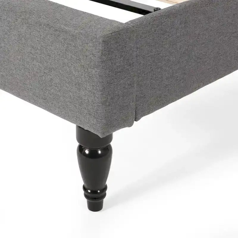 Lit plateforme king tapissé Atterbury – Meuble de chambre moderne