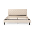 Lit plateforme king tapissé Atterbury – Meuble de chambre moderne