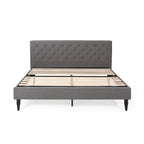Lit plateforme king tapissé Atterbury – Meuble de chambre moderne
