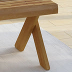 Table basse en bois d'acacia Esmeralda Farmhouse – Finition rustique naturelle