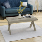 Table basse en bois d'acacia Esmeralda Farmhouse – Finition rustique naturelle
