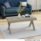 Table basse en bois d'acacia Esmeralda Farmhouse – Finition rustique naturelle