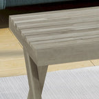 Table basse en bois d'acacia Esmeralda Farmhouse – Finition rustique naturelle