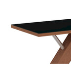 Ensemble de salle à manger Emily en bois moderne avec table, coin banquette et banc