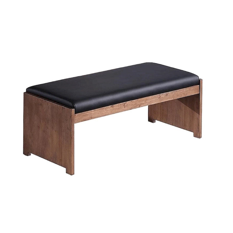 Ensemble de salle à manger Emily en bois moderne avec table, coin banquette et banc