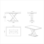 Ensemble de salle à manger Emily en bois moderne avec table, coin banquette et banc