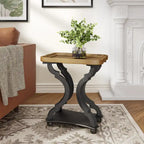 Table d'appoint rectangulaire de style champêtre Ouray – Table d'appoint élégante