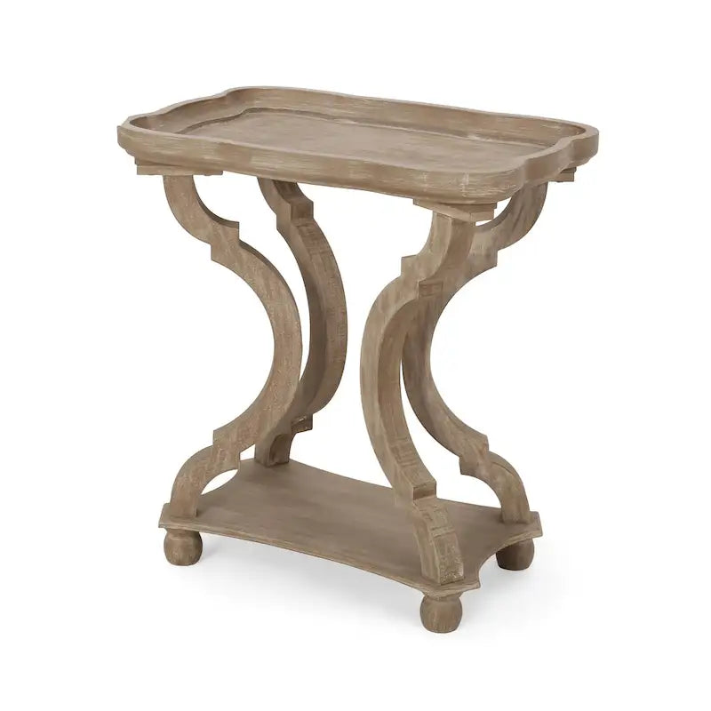 Table d'appoint rectangulaire de style champêtre Ouray – Table d'appoint élégante