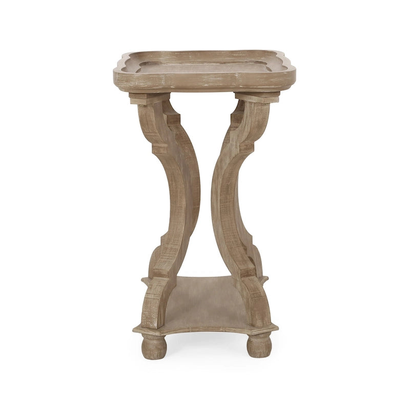 Table d'appoint rectangulaire de style champêtre Ouray – Table d'appoint élégante
