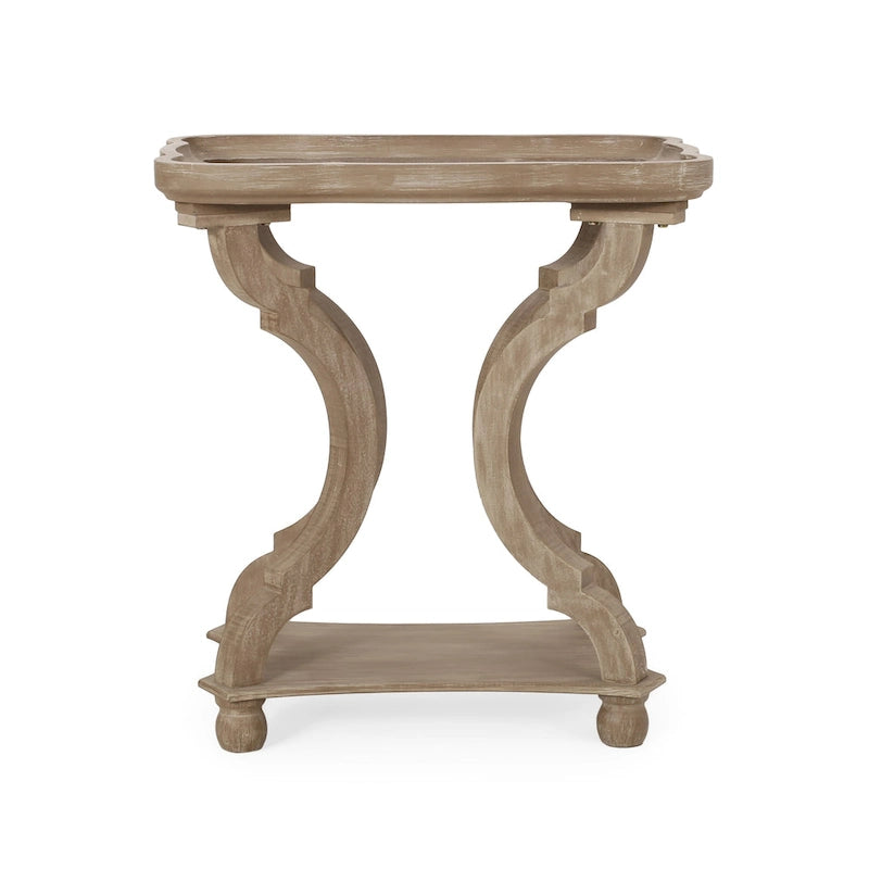 Table d'appoint rectangulaire de style champêtre Ouray – Table d'appoint élégante