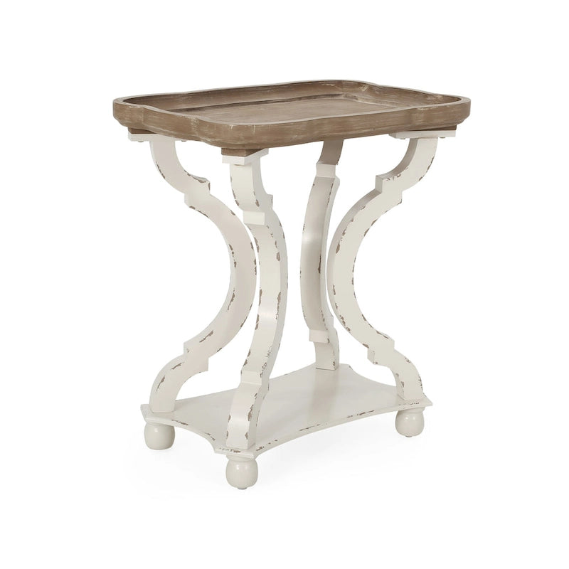 Table d'appoint rectangulaire de style champêtre Ouray – Table d'appoint élégante