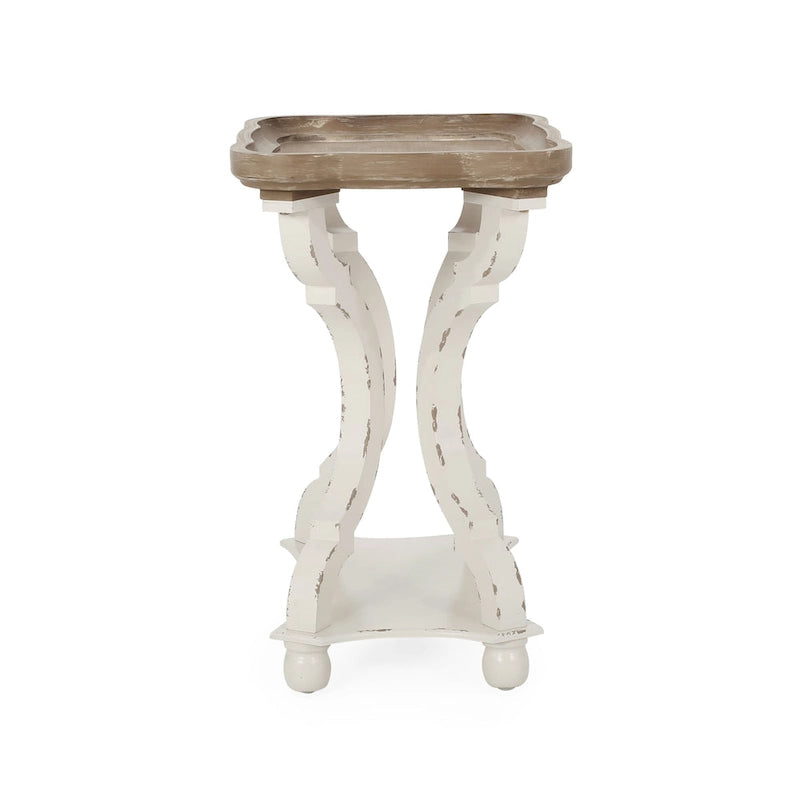 Table d'appoint rectangulaire de style champêtre Ouray – Table d'appoint élégante