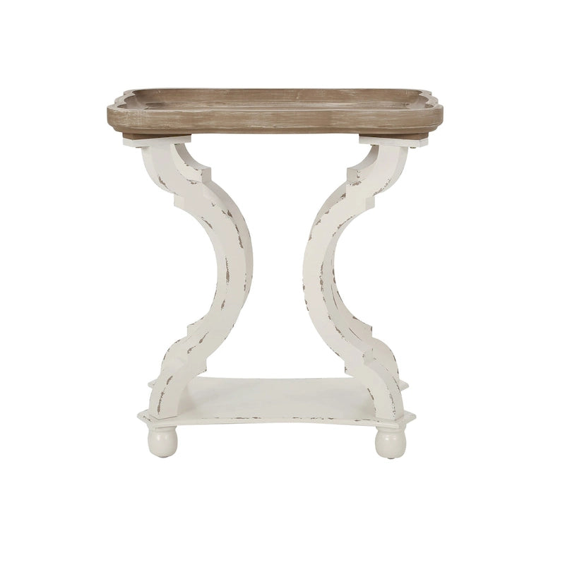 Table d'appoint rectangulaire de style champêtre Ouray – Table d'appoint élégante