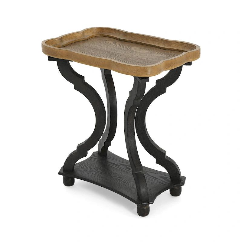Table d'appoint rectangulaire de style champêtre Ouray – Table d'appoint élégante