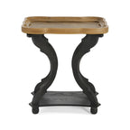Table d'appoint rectangulaire de style champêtre Ouray – Table d'appoint élégante