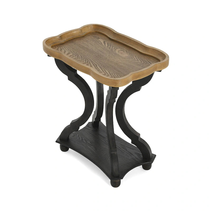 Table d'appoint rectangulaire de style champêtre Ouray – Table d'appoint élégante