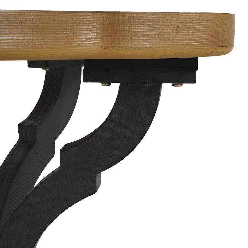 Table d'appoint rectangulaire de style champêtre Ouray – Table d'appoint élégante