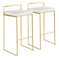 Tabourets de bar empilables Silver Orchid Forrest Gold (lot de 2)
