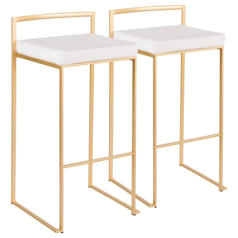 Tabourets de bar empilables Silver Orchid Forrest Gold (lot de 2)