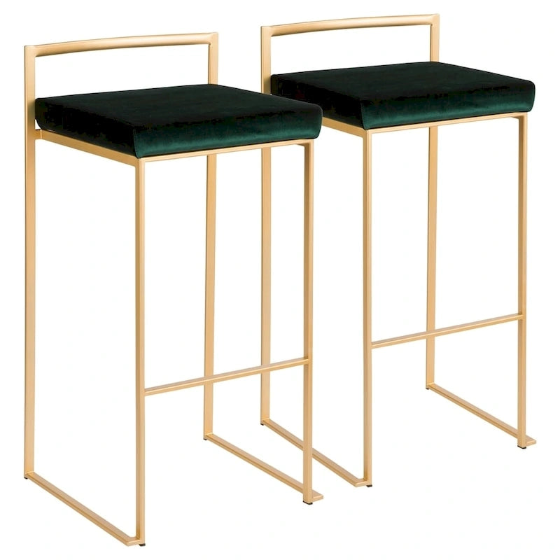 Tabourets de bar empilables Silver Orchid Forrest Gold (lot de 2)