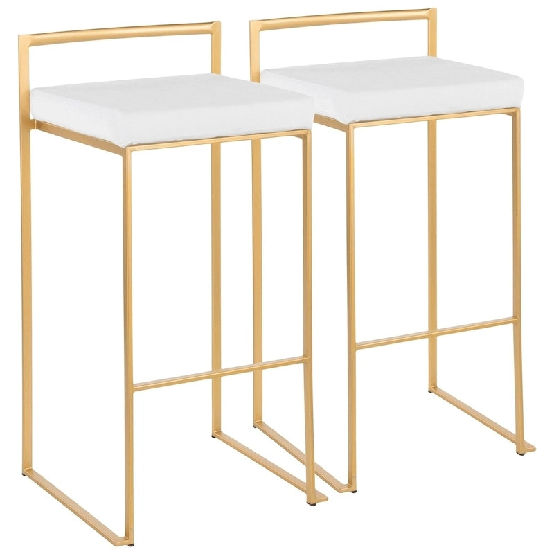 Tabourets de bar empilables Silver Orchid Forrest Gold (lot de 2)