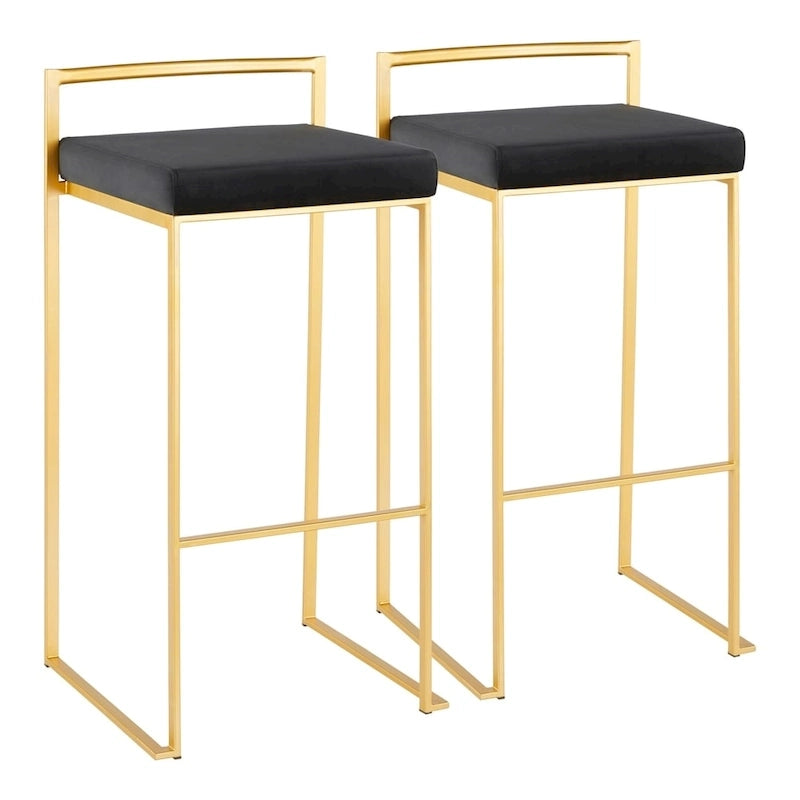 Tabourets de bar empilables Silver Orchid Forrest Gold (lot de 2)