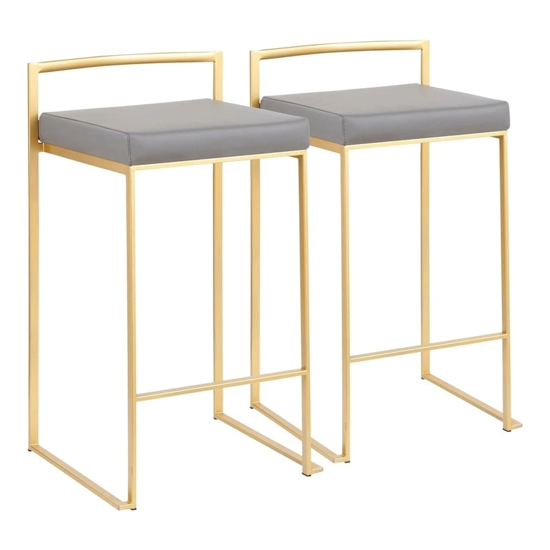 Tabourets de bar empilables Silver Orchid Forrest Gold (lot de 2)