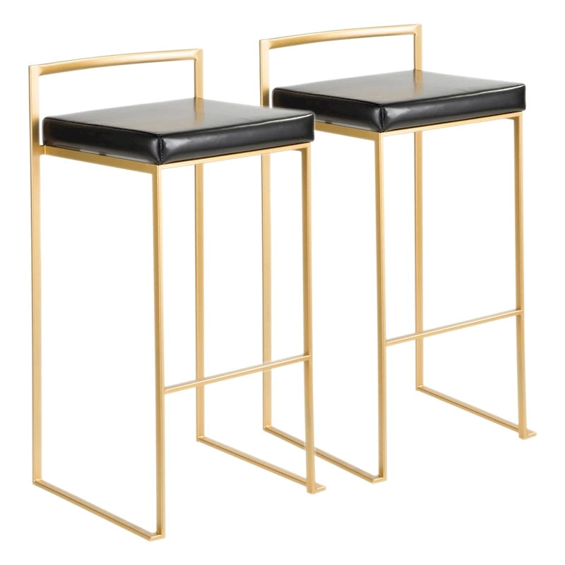 Tabourets de bar empilables Silver Orchid Forrest Gold (lot de 2)