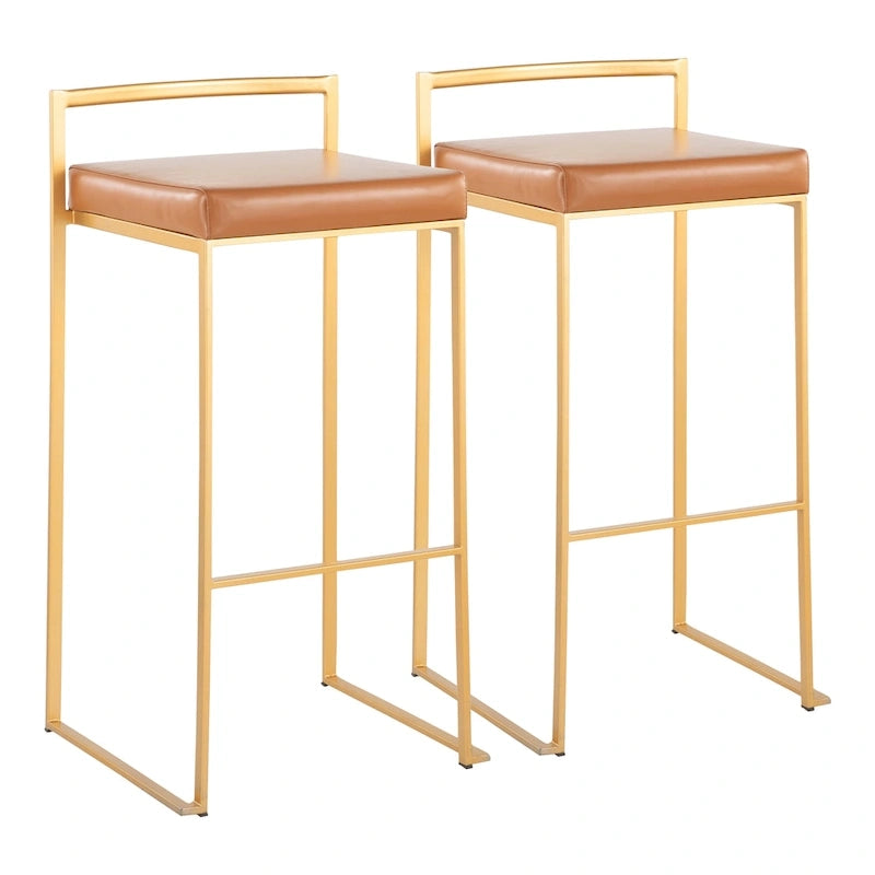 Tabourets de bar empilables Silver Orchid Forrest Gold (lot de 2)