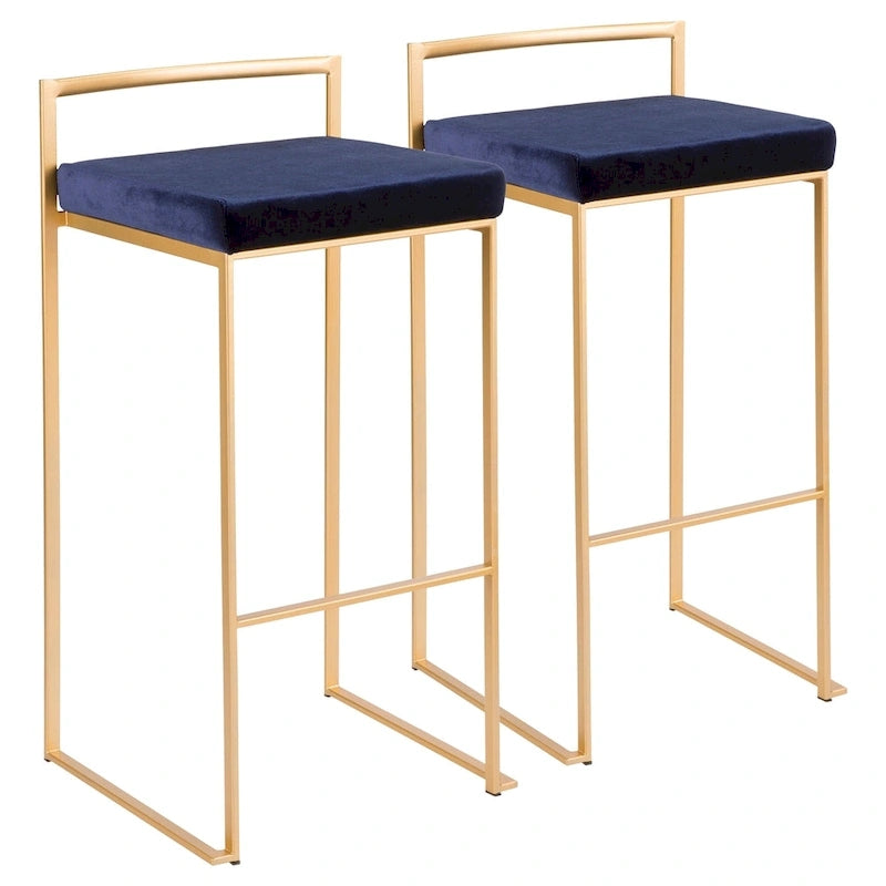 Tabourets de bar empilables Silver Orchid Forrest Gold (lot de 2)