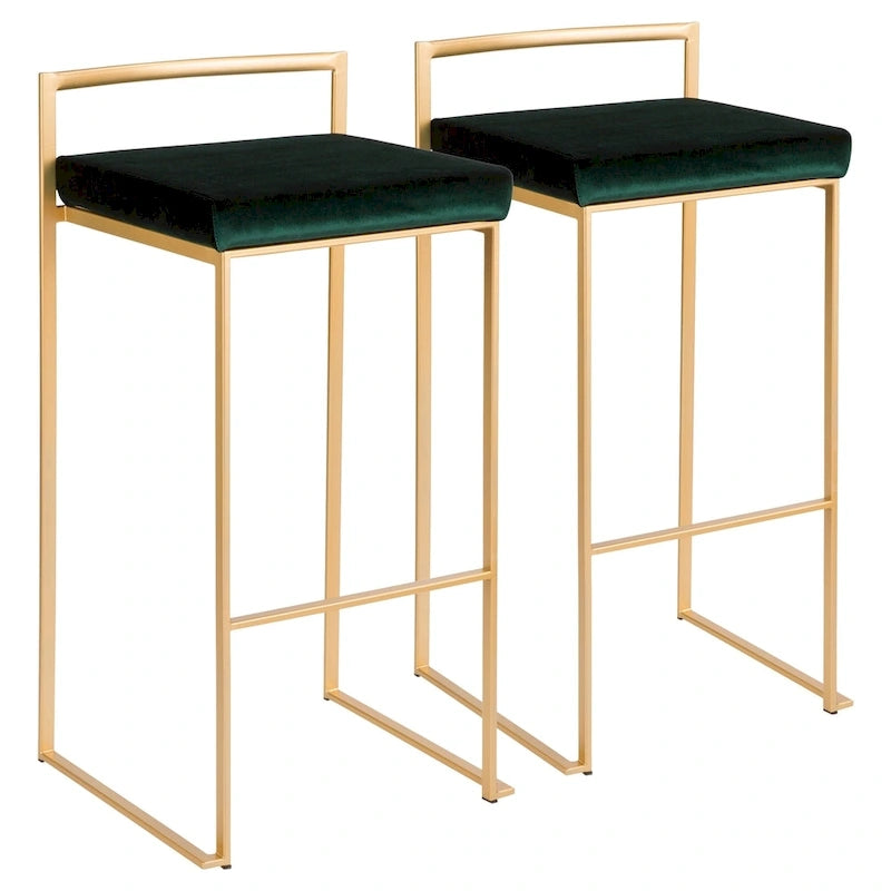 Tabourets de bar empilables Silver Orchid Forrest Gold (lot de 2)