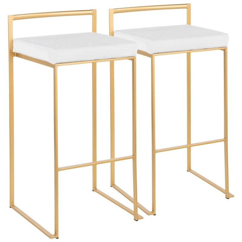 Tabourets de bar empilables Silver Orchid Forrest Gold (lot de 2)