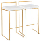 Tabourets de bar empilables Silver Orchid Forrest Gold (lot de 2)