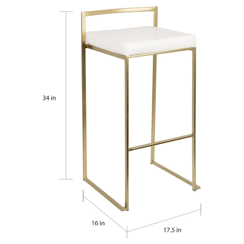 Tabourets de bar empilables Silver Orchid Forrest Gold (lot de 2)