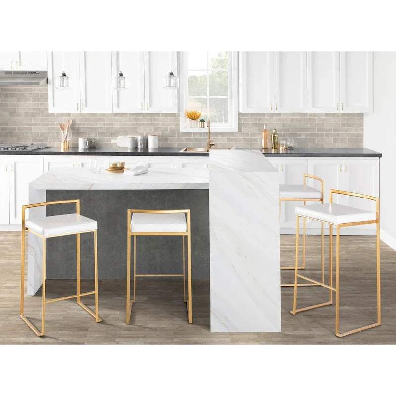 Tabourets de bar empilables Silver Orchid Forrest Gold (lot de 2)