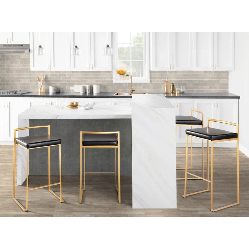 Tabourets de bar empilables Silver Orchid Forrest Gold (lot de 2)