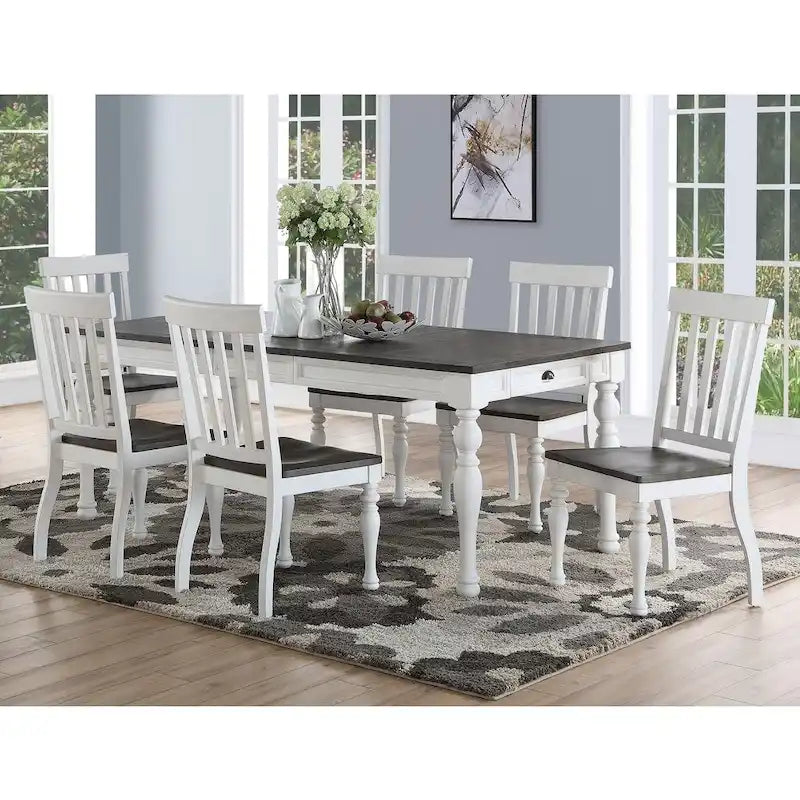 Chaises de salle à manger bicolores Jillian Farmhouse – Lot de 2