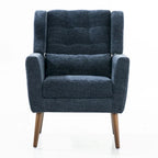 Fauteuil de lecture confortable du milieu du siècle en tissu chenille