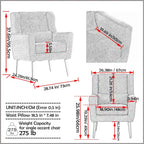 Fauteuil de lecture confortable du milieu du siècle en tissu chenille