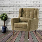 Fauteuil de lecture confortable du milieu du siècle en tissu chenille